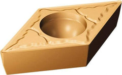 Sandvik Coromant - DPMT21.52 MM Grade 1125 Carbide Turning Insert - TiAlN/AlCr2O3 Finish, 55° Diamond, 1/4" Inscr Circle, 3/32" Thick, 1/32" Corner Radius - Exact Tool & Supply