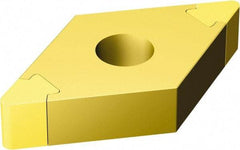Sandvik Coromant - DNGA333 Grade 7015 CBN Turning Insert - TiN Finish, 55° Diamond, 3/8" Inscr Circle, 3/16" Thick, 3/64" Corner Radius - Exact Tool & Supply