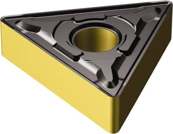 Sandvik Coromant - TNMG543 PR Grade 4335 Carbide Turning Insert - TiCN/AI2O3/TiN Finish, 60° Triangle, 5/8" Inscr Circle, 1/4" Thick, 3/64" Corner Radius - Exact Tool & Supply