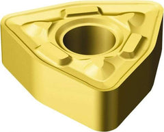 Sandvik Coromant - WNMG432 MR Grade 2015 Carbide Turning Insert - TiCN/Al2O3/TiN Finish, 80° Trigon, 1/2" Inscr Circle, 3/16" Thick, 1/32" Corner Radius - Exact Tool & Supply