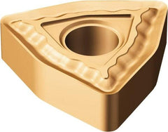 Sandvik Coromant - WNMG433 QM Grade 1115 Carbide Turning Insert - TiAlN/AlCr2O3 Finish, 80° Trigon, 1/2" Inscr Circle, 3/16" Thick, 3/64" Corner Radius - Exact Tool & Supply
