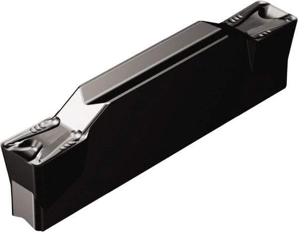 Sandvik Coromant - H2N123x2 TM Grade 3115, 4mm Cutting Width Carbide Grooving Insert - 23.4mm Max Depth of Cut, Neutral, 0.4mm Corner Radius, TiCN/Al2O3 Finish - Exact Tool & Supply