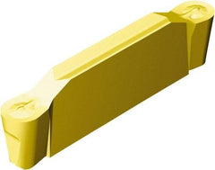 Sandvik Coromant - E2N123x2 RO 2.39mm Cutting Width Carbide Grooving Insert - 19mm Max Depth of Cut, Neutral, 1.2mm Corner Radius, TiCN/Al2O3/TiN Finish - Exact Tool & Supply
