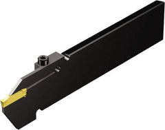Sandvik Coromant - 1.0197" Blade Height, 0.2697" Blade Width, 4.3307" OAL, Left Hand Cut, Single End Indexable Cut-Off Blade - 30mm Max Depth of Cut, R/LF123..B1 (C) Blade, CoroCut 1-2 Series - Exact Tool & Supply