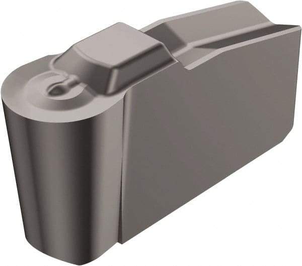 Sandvik Coromant - 40N151.2-A.. 4P 4.75mm Cutting Width Carbide Grooving Insert - 2.11mm Max Depth of Cut, Neutral, 2.37mm Corner Radius, Uncoated - Exact Tool & Supply
