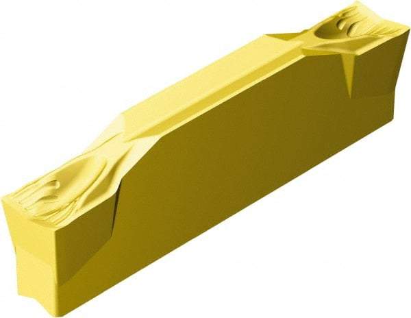 Sandvik Coromant - N123x2F CF 2135 Grade, 0.0984" Cutting Width, Carbide Cutoff Insert - 0° Neutral Lead Angle, 0.0039" Cnr Rad, TiCN/Al2O3/TiN Coated - Exact Tool & Supply
