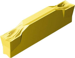 Sandvik Coromant - N123x2F CF 2135 Grade, 0.0984" Cutting Width, Carbide Cutoff Insert - 0° Neutral Lead Angle, 0.0039" Cnr Rad, TiCN/Al2O3/TiN Coated - Exact Tool & Supply