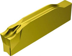 Sandvik Coromant - N123x1H CM 2135 Grade, 0.1575" Cutting Width, Carbide Cutoff Insert - 0° Neutral Lead Angle, 0.0079" Cnr Rad, TiCN/Al2O3/TiN Coated - Exact Tool & Supply