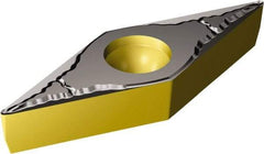Sandvik Coromant - VBMT332 PM Grade 4335 Carbide Turning Insert - TiCN/AI2O3/TiN Finish, 35° Diamond, 3/8" Inscr Circle, 3/16" Thick, 1/32" Corner Radius - Exact Tool & Supply