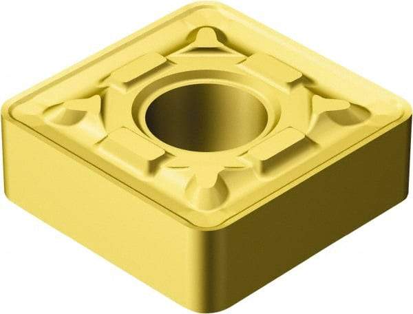 Sandvik Coromant - SNMG543 MR Grade 2025 Carbide Turning Insert - TiCN/AI2O3/TiN Finish, 90° Square, 5/8" Inscr Circle, 1/4" Thick, 3/64" Corner Radius - Exact Tool & Supply