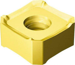 Sandvik Coromant - 345R13T5 MM Grade S40T Carbide Milling Insert - TiCN/Al2O3/TiN Finish, 5.95mm Thick, 13mm Inscribed Circle, 0.8mm Corner Radius - Exact Tool & Supply