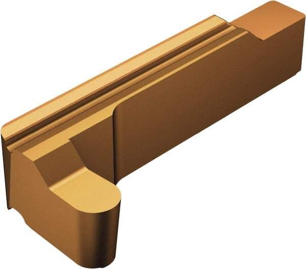 Sandvik Coromant - 0400LG123 Grade 1115, 4mm Cutting Width Carbide Grooving Insert - 9mm Max Depth of Cut, Left Hand, 2mm Corner Radius, TiAlN/AlCr2O3 Finish - Exact Tool & Supply