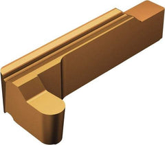 Sandvik Coromant - 0400LG123 Grade 1115, 4mm Cutting Width Carbide Grooving Insert - 9mm Max Depth of Cut, Left Hand, 2mm Corner Radius, TiAlN/AlCr2O3 Finish - Exact Tool & Supply