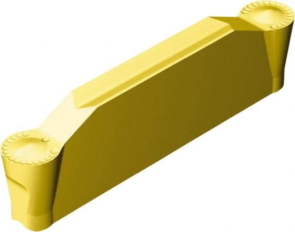 Sandvik Coromant - 0318N123 Grade 2135, 3.18mm Cutting Width Carbide Grooving Insert - 18.6mm Max Depth of Cut, Neutral, 1.59mm Corner Radius, TiCN/Al2O3/TiN Finish - Exact Tool & Supply