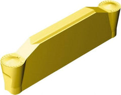 Sandvik Coromant - 0318N123 Grade 2135, 3.18mm Cutting Width Carbide Grooving Insert - 18.6mm Max Depth of Cut, Neutral, 1.59mm Corner Radius, TiCN/Al2O3/TiN Finish - Exact Tool & Supply