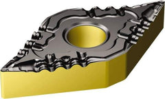 Sandvik Coromant - DNMG441 PF Grade 1515 Carbide Turning Insert - TiCN/AI2O3/TiN Finish, 55° Diamond, 1/2" Inscr Circle, 1/4" Thick, 1/64" Corner Radius - Exact Tool & Supply