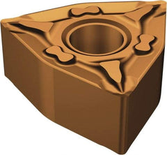 Sandvik Coromant - WNMG432 MF Grade 1115 Carbide Turning Insert - TiAlN/AlCr2O3 Finish, 80° Trigon, 1/2" Inscr Circle, 3/16" Thick, 1/32" Corner Radius - Exact Tool & Supply