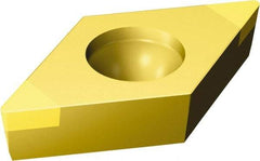 Sandvik Coromant - DCGW32.52 Grade 7015 CBN Turning Insert - TiN Finish, 55° Diamond, 3/8" Inscr Circle, 5/32" Thick, 1/32" Corner Radius - Exact Tool & Supply