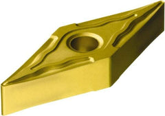 Sandvik Coromant - VNMG331 MF Grade 235 Carbide Turning Insert - TiCN/TiN Finish, 35° Diamond, 3/8" Inscr Circle, 3/16" Thick, 1/64" Corner Radius - Exact Tool & Supply