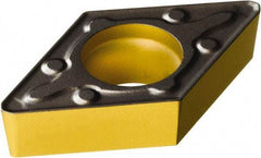 Sandvik Coromant - DCMX32.51 WM Grade 3225 Carbide Turning Insert - TiCN/AI2O3/TiN Finish, 55° Diamond, 3/8" Inscr Circle, 5/32" Thick, 1/64" Corner Radius - Exact Tool & Supply