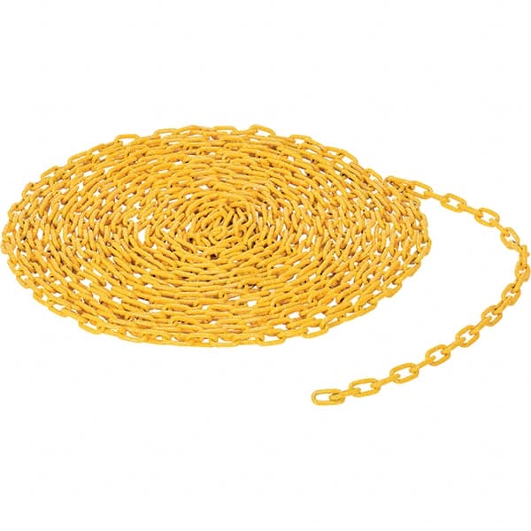 Vestil - Barrier Rope & Chain Type: Bollard; Chain Color: Yellow - Exact Tool & Supply