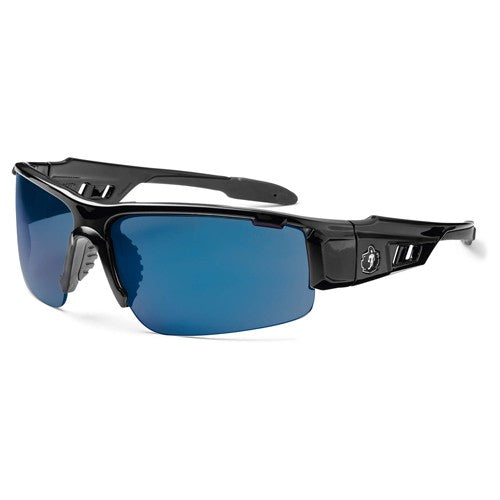 DAGR Blue Mirror Lens Black Safety Glasses - Exact Tool & Supply
