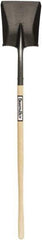 SEYMOUR-MIDWEST - 11-1/2" High x 8-3/4" Wide Square Steel Shovel - 42" Long Wood Straight Handle, Rolled - Exact Tool & Supply