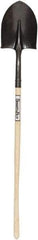 SEYMOUR-MIDWEST - 12" High x 8-3/4" Wide Round Steel Shovel - 42" Long Wood Straight Handle, Rolled - Exact Tool & Supply