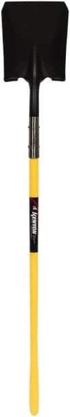 SEYMOUR-MIDWEST - 11-1/2" High x 9" Wide Square Steel Shovel - 48" Long Polymer Straight Handle, Front Turned - Exact Tool & Supply