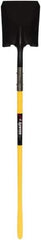 SEYMOUR-MIDWEST - 11-1/2" High x 9" Wide Square Steel Shovel - 48" Long Polymer Straight Handle, Front Turned - Exact Tool & Supply