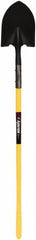 SEYMOUR-MIDWEST - 12" High x 8-3/4" Wide Round Steel Shovel - 48" Long Polymer Straight Handle, Front Turned - Exact Tool & Supply
