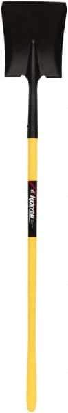 SEYMOUR-MIDWEST - 11-1/2" High x 9" Wide Square Steel Shovel - 48" Long Polymer Straight Handle, Front Turned - Exact Tool & Supply