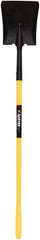 SEYMOUR-MIDWEST - 11-1/2" High x 9" Wide Square Steel Shovel - 48" Long Polymer Straight Handle, Front Turned - Exact Tool & Supply