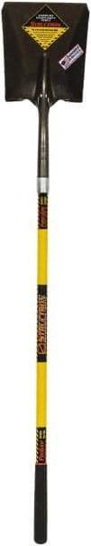 SEYMOUR-MIDWEST - 11-1/2" High x 9" Wide Square Steel Shovel - 48" Long Fiberglass Straight Handle, Front Turned - Exact Tool & Supply
