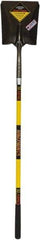SEYMOUR-MIDWEST - 11-1/2" High x 9" Wide Square Steel Shovel - 48" Long Fiberglass Straight Handle, Front Turned - Exact Tool & Supply