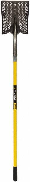 SEYMOUR-MIDWEST - 11-1/2" High x 9" Wide Square Steel Shovel - 48" Long Fiberglass Straight Handle, Front Turned - Exact Tool & Supply