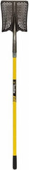 SEYMOUR-MIDWEST - 11-1/2" High x 9" Wide Square Steel Shovel - 48" Long Fiberglass Straight Handle, Front Turned - Exact Tool & Supply