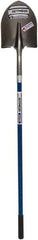 SEYMOUR-MIDWEST - 12" High x 8-3/4" Wide Round Steel Shovel - 46" Long Fiberglass Straight Handle, Front Turned - Exact Tool & Supply