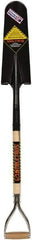SEYMOUR-MIDWEST - 16" High x 5-3/4" Wide Round Steel Spade - 30" Long Wood D-Grip Handle, Front Turned - Exact Tool & Supply