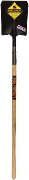 SEYMOUR-MIDWEST - 11-1/2" High x 9" Wide Square Steel Shovel - 48" Long Wood Straight Handle, Front Turned - Exact Tool & Supply