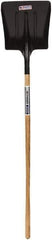 SEYMOUR-MIDWEST - 14-1/2" High x 13-1/2" Wide Square Steel Scoop - 54" Long Wood Straight Handle, No Step - Exact Tool & Supply