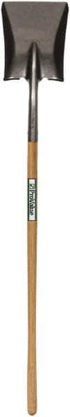 SEYMOUR-MIDWEST - 11-1/2" High x 9-1/4" Wide Square Steel Shovel - 44" Long Wood Straight Handle, Front Turned - Exact Tool & Supply