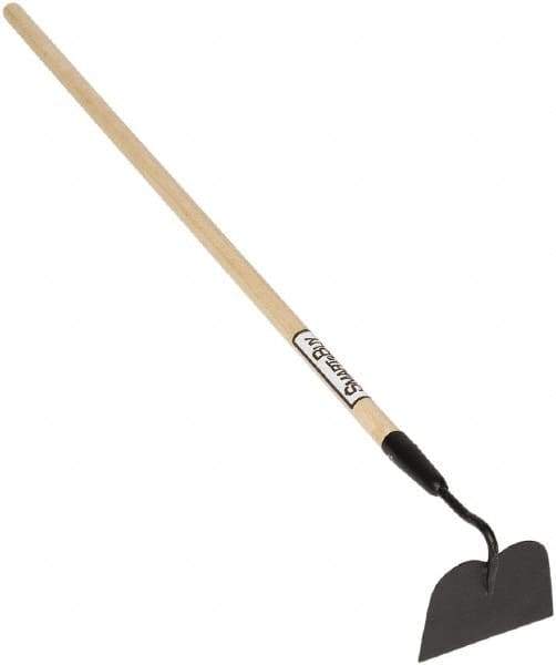 SEYMOUR-MIDWEST - 6-1/4" High x 6" Wide Square Steel Hoe - 48" Long Wood Straight Handle, No Step - Exact Tool & Supply
