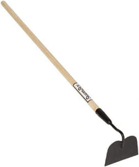 SEYMOUR-MIDWEST - 6-1/4" High x 6" Wide Square Steel Hoe - 48" Long Wood Straight Handle, No Step - Exact Tool & Supply