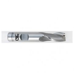 11/16 Dia. x 3-5/16 Overall Length 2-Flute Square End HSS-CO SE End Mill-Round Shank-Center Cutting-Uncoated - Exact Tool & Supply