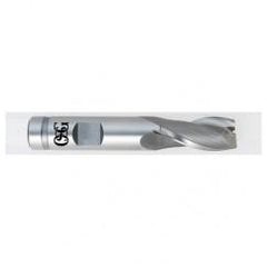 11/16 Dia. x 3-5/16 Overall Length 2-Flute Square End HSS-CO SE End Mill-Round Shank-Center Cutting-Uncoated - Exact Tool & Supply