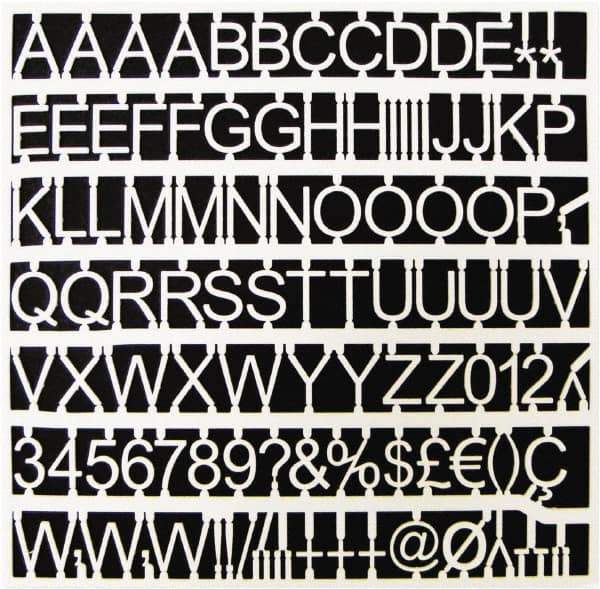 MasterVision - Plastic Letter Kits Type: Reusable Letters Display Size: 1 (Inch) - Exact Tool & Supply