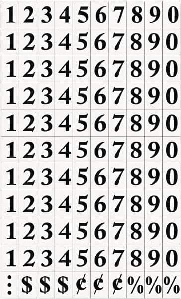 MasterVision - Black, 3/4" High Magnetic Numbers - Includes Interchangeable Magnetic Characters, For Use with Magnetic Dry Erase Boards - Exact Tool & Supply