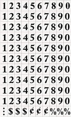 MasterVision - Black, 3/4" High Magnetic Numbers - Includes Interchangeable Magnetic Characters, For Use with Magnetic Dry Erase Boards - Exact Tool & Supply