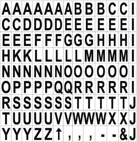 MasterVision - Black, 3/4" High Magnetic Letters - Includes Interchangeable Magnetic Characters, For Use with Magnetic Dry Erase Boards - Exact Tool & Supply